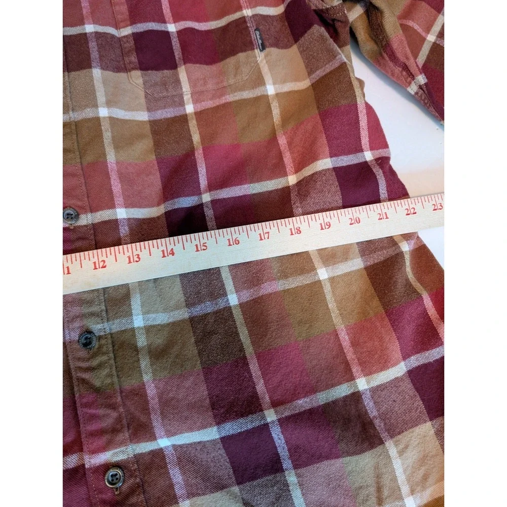 Eddie Bauer Men's XL Brown Multicolor  Plaid Long Sleeve Flannel Button Up Shirt